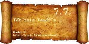Tézsla Tamás névjegykártya