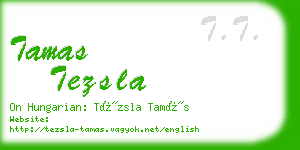 tamas tezsla business card